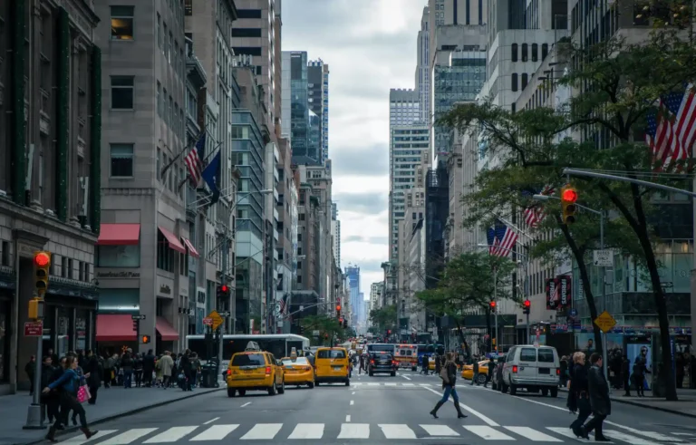 Centro de NYC em dia movimentado