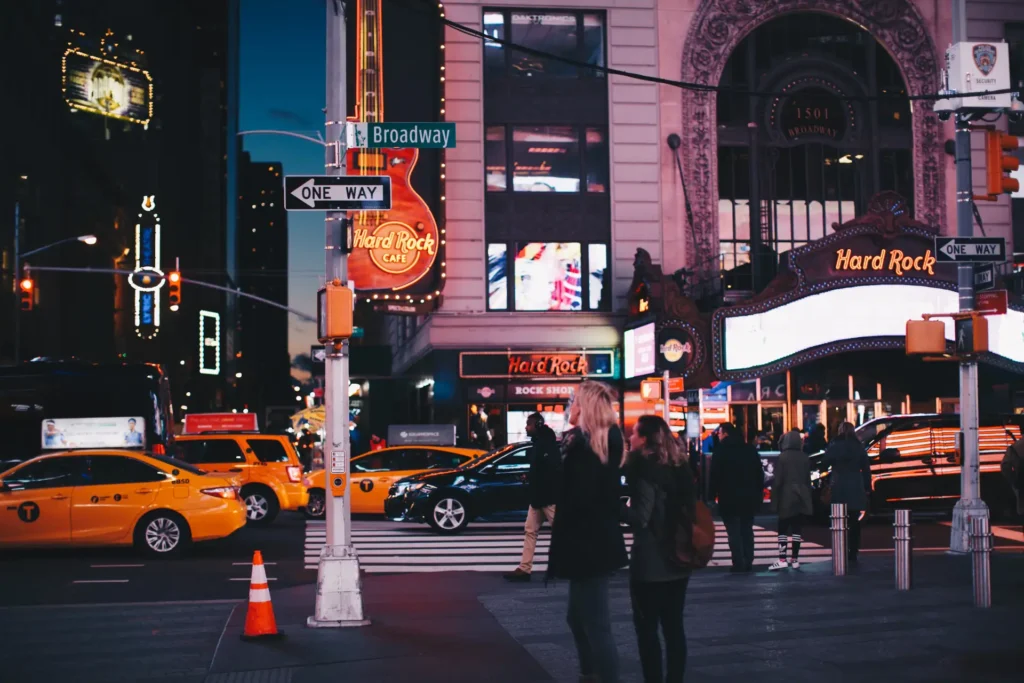 Centro de Nova Iorque no cair da noite 