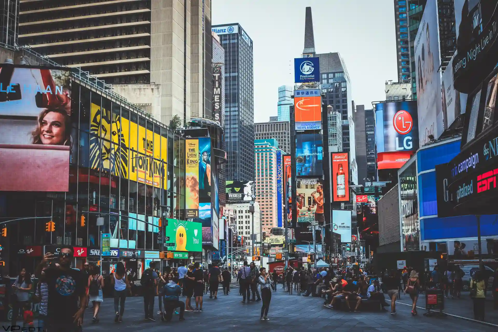 Times Square movimentada em Nova Iorque